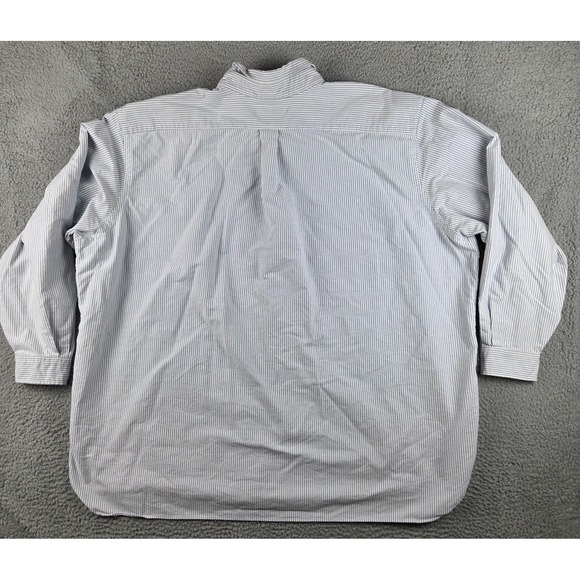 Polo Ralph Lauren Long Sleeve Button Down Shirt Mens 4XB Big Blue Striped - Picture 8 of 8